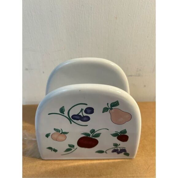 Princess house Orchard Medley Napkin holder Fruit Ceramic - Picture 2 of 8